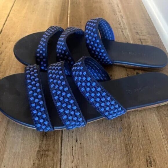 Rothy's Blue Flat Woven Sandals - Picture 4 of 5
